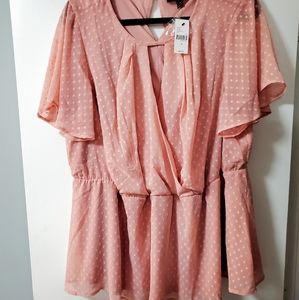 ❤ New Pink Plus Size Blouse - Lane Bryant 💄